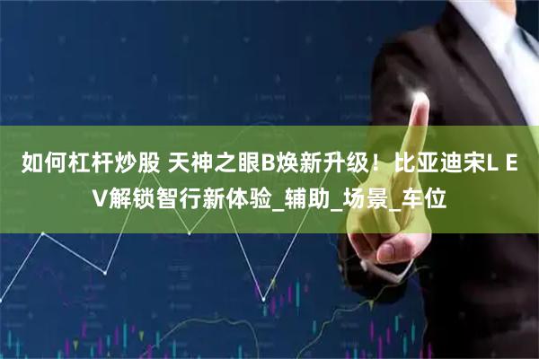 如何杠杆炒股 天神之眼B焕新升级！比亚迪宋L EV解锁智行新体验_辅助_场景_车位